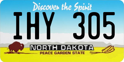 ND license plate IHY305