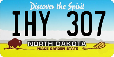 ND license plate IHY307