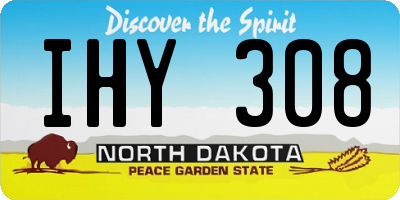 ND license plate IHY308