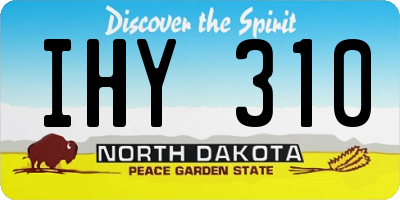 ND license plate IHY310