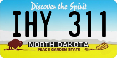 ND license plate IHY311