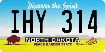 ND license plate IHY314