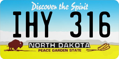 ND license plate IHY316