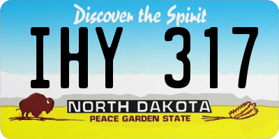 ND license plate IHY317