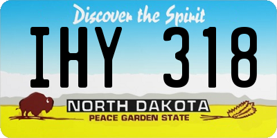 ND license plate IHY318