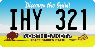 ND license plate IHY321