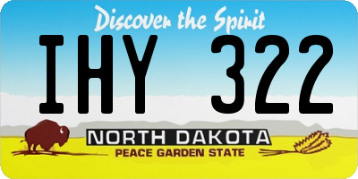 ND license plate IHY322