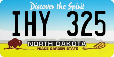 ND license plate IHY325