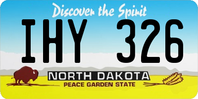 ND license plate IHY326