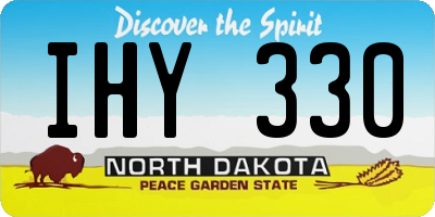 ND license plate IHY330