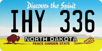 ND license plate IHY336