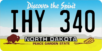 ND license plate IHY340