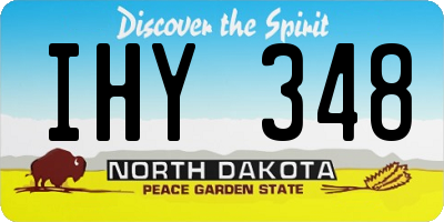 ND license plate IHY348