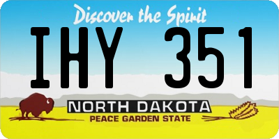 ND license plate IHY351