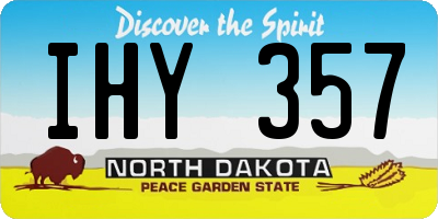 ND license plate IHY357