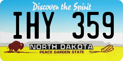 ND license plate IHY359