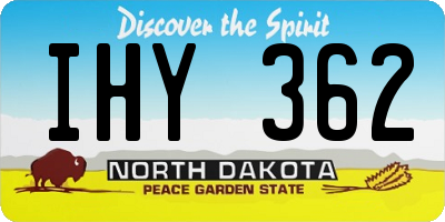 ND license plate IHY362