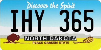 ND license plate IHY365