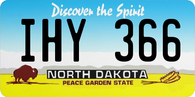 ND license plate IHY366
