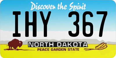 ND license plate IHY367