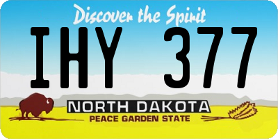 ND license plate IHY377