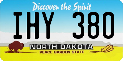 ND license plate IHY380