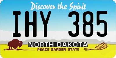 ND license plate IHY385