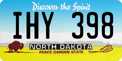 ND license plate IHY398