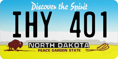 ND license plate IHY401