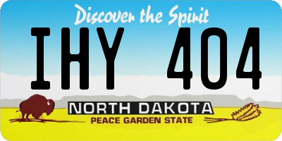 ND license plate IHY404