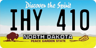ND license plate IHY410