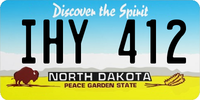ND license plate IHY412