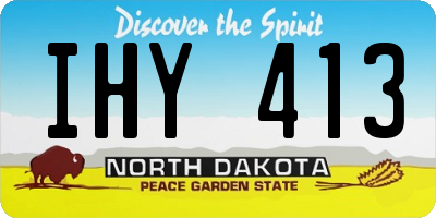 ND license plate IHY413