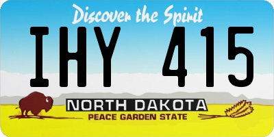ND license plate IHY415