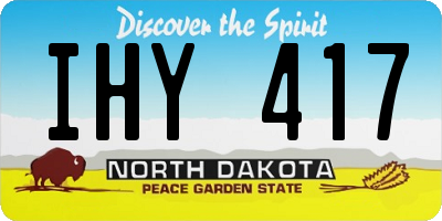ND license plate IHY417
