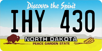 ND license plate IHY430