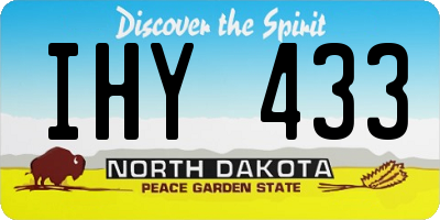 ND license plate IHY433