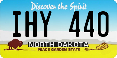 ND license plate IHY440