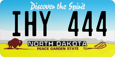 ND license plate IHY444