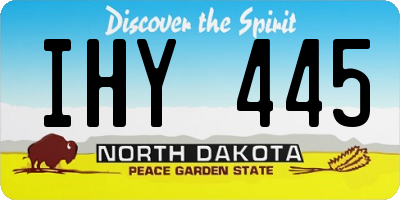 ND license plate IHY445