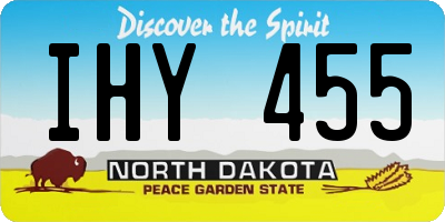 ND license plate IHY455