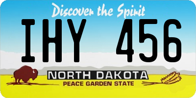 ND license plate IHY456