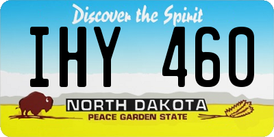ND license plate IHY460