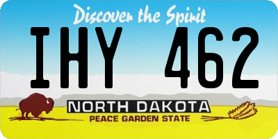 ND license plate IHY462