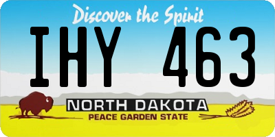 ND license plate IHY463