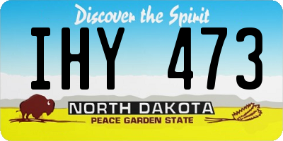 ND license plate IHY473