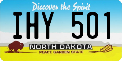 ND license plate IHY501