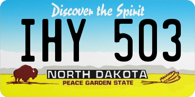 ND license plate IHY503