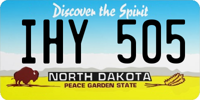 ND license plate IHY505