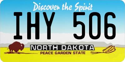ND license plate IHY506